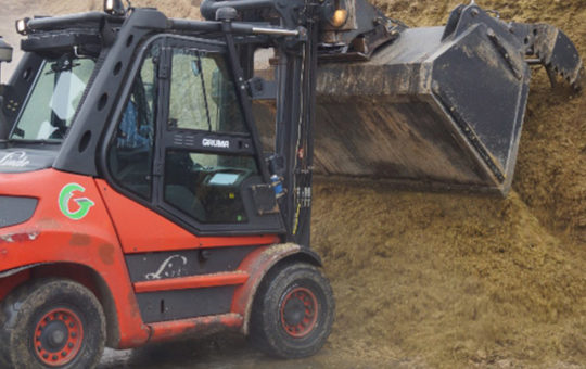 gruma forklift truck use in agriculture silage