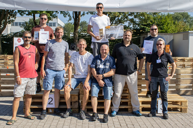 Die Teilnehmer des GRUMA StaplerCup Bestenrennens 2022.