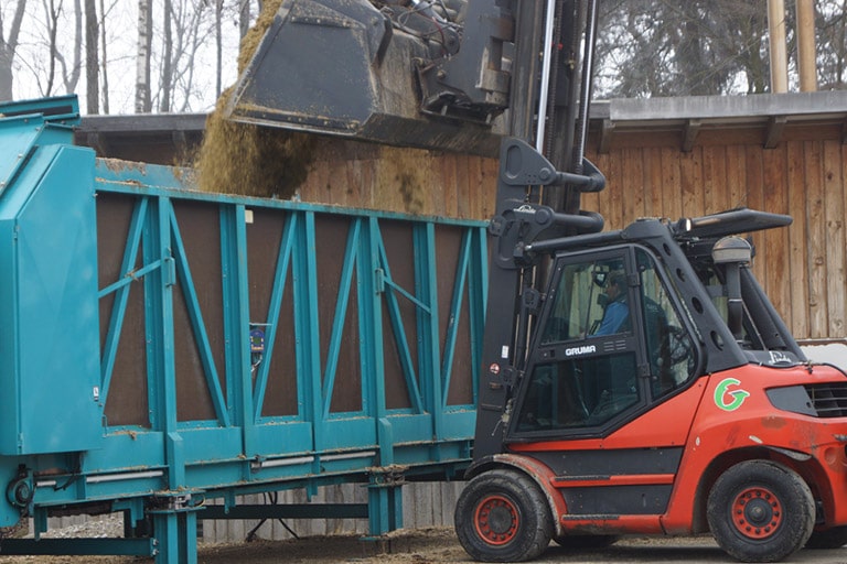 gruma forklift truck use in agriculture