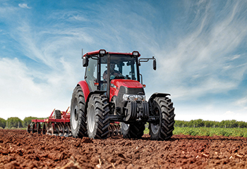 Case IH tractor on field