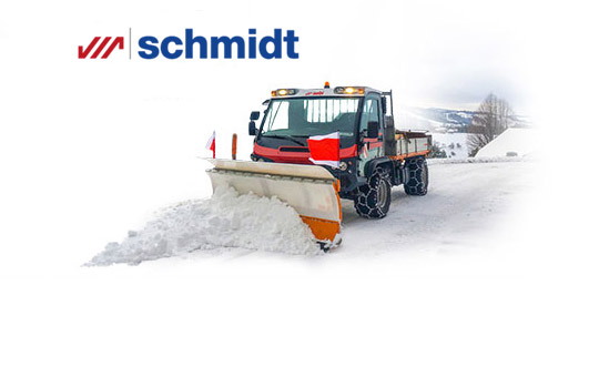 Schmidt Winterdiensttechnik Gerät zur Schneeräumung plus Logo