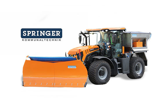SPRINGER municipal technology plow with spreader plus logo