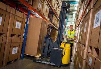 Combilift Combi WR hand-guided lifts carton