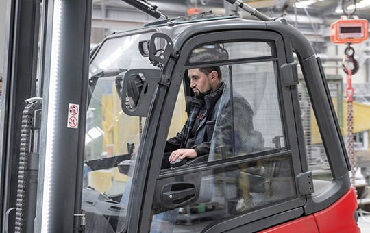 Driver and forklift form one unit