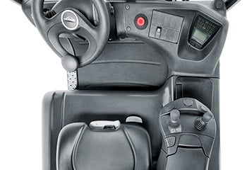 Cab accessories seat in stacker