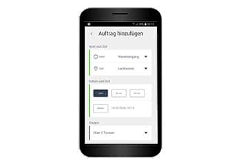 Truck Call App function smartphone create screenshot orders