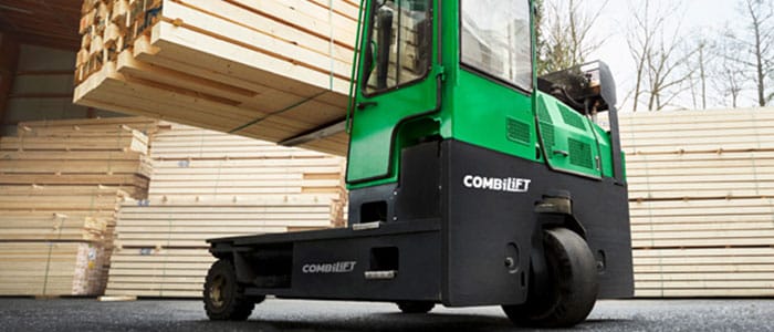 combilift green four-way stacker